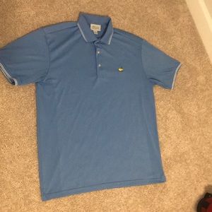 Official Masters Blue Performance Polo in size L